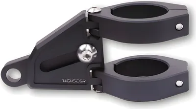 Produktbild von HIGHSIDER CNC Alu Lampenhalter Set EXTEND für Ø 42-43 mm, längenverstellbar, schwarz für
