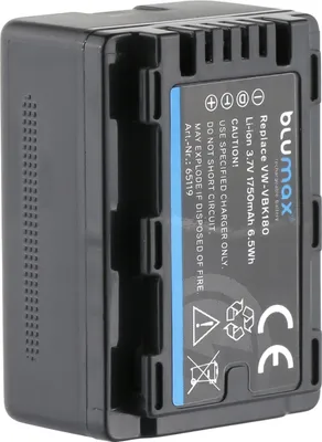 Produktbild von Blumax Akku | für Panasonic VW-VBK180 Digitalkamera | Kapazität 1750mAh  |Spannung 3,6Volt | Video- und  Kamerazubehör