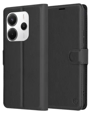 Obrázek produktu pro Techsuit Leather Folio Book Wallet Flip Cover pro Xiaomi Redmi Note 14 - Black