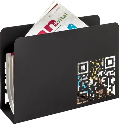 Produktbild von HAKU Möbel Zeitungsständer schwarz - Metall, B/H/T: 35x26x10 cm