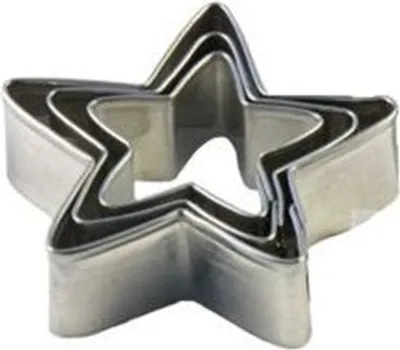 Produktbild von LARES Terrassen Ausstechformen Stern mit 5 Zacken 3er Set - Größe ca. 3,5-6cm - 1033