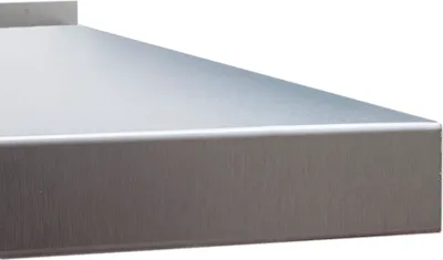 Produktbild von Edelstahl Arbeitsplatte mit Aufkantung | Bautiefe 600 mm | AISI 304
