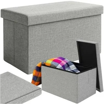 Obrázok produktu pre Ruhhy 25996 Skladacia textilná stolička, 80 kg, 60 x 30 x 30 cm, tmavosivá