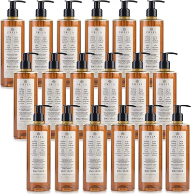 Produktbild von PRIJA Flüssigseife mit Ginseng – 18 × 380 ml Spender – sanfte Handseife, vegan