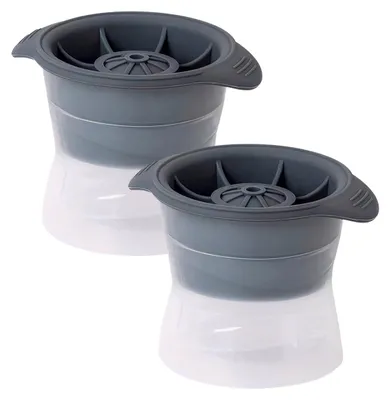 Eiswürfelformen, 2 Stück, Silikon, 6 cm, BPA-frei, mit Deckel