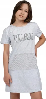 Immagine prodotto di Abito da bambina – Taglia 146 – Grigio – 100% cotone – Alla moda e traspirante