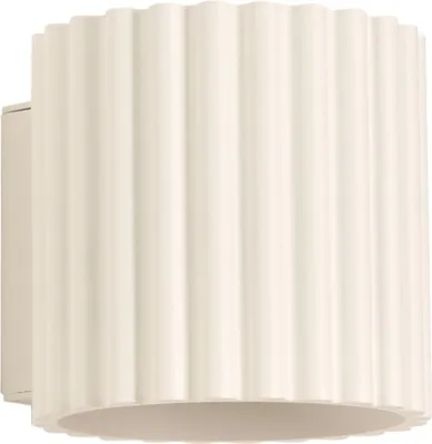 Produktbild von Wandleuchte Schlafzimmer Beige Aluminium indirekt Küche G9 Modern einflammig B:10 cm Wandlampe Up Down
