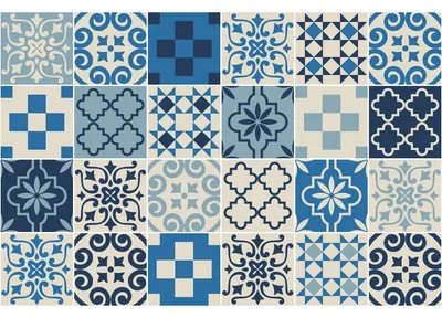 Produktbild von Selbstklebende Fliesenaufkleber für Küche und Bad – 24 AZULEJOS ARNOLDINO Fliesenaufkleber – 24 Aufkleber 10 x 10 cm