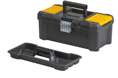 Produktbild von Kunststoffbox Essential, 12,5" (schwarz/gelb, mit Organizer u. Metallschließen)