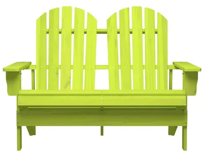 Produktbild von vidaXL Adirondack-Gartenbank 2-Sitzer Massivholz Tanne Grün