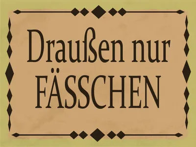 Produktbild von vianmo Blechschild 30x40 cm draußen nur Fässchen