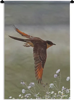 Produktbild von MuchoWow® Wandteppich Wandbehang Buntkuckuck 90x135 cm Tapisserie Dekoration Wandtuch - Baumwolle - Wandskulptur