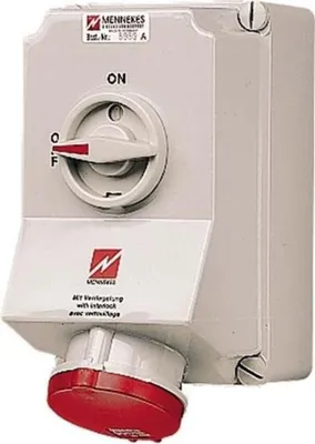 Produktbild von MENNEKES 5959A, 5P, Schrauben, Rot, Weiß, Kunststoff, IP44, 400 V