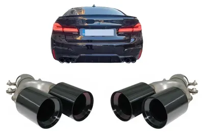 Zdjęcie produktu dla Tłumik wydechowy, elementy stylistyczne dla BMW serii 5 (G30, G31, G38) rocznik 2016-2020 oraz serii 6 (G32) rocznik 2016-2020, styl 540i, kolor czarny.