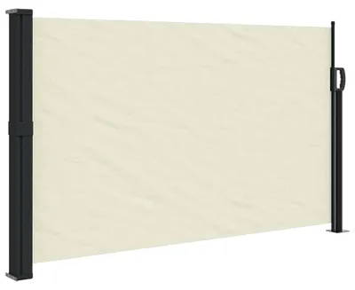Image de vidaXL Marquise latérale extensible Crème 117x300 cm