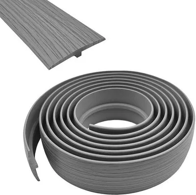 Produktbild von Übergangsprofil Selbstklebend 50 mm Breite Grau Holzmaserung
