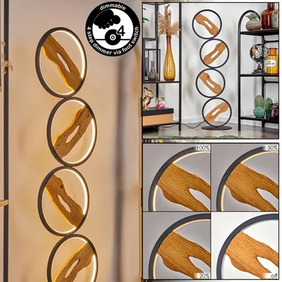 Produktbild von Arese Stehlampe aus Metall/Holz in Schwarz/Natur