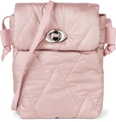 Produktbild von styleBREAKER Damen Mini Bag Umhängetasche mit Rauten Steppmuster, Drehverschluss, Stepptasche, Einfarbig gesteppt 02012377