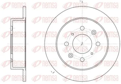Produktbild von 2x REMSA Bremsscheibe 6521.00 hinten für HONDA CIVIC VI Hatchback (EJ EK) 239mm