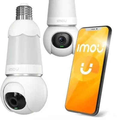 Zdjęcie produktu dla Imou Bulb Cam with light 2K, Kamera bezpieczeństwa IP, Zewnętrzna, Bezprzewodowy, Sufit, Biały, Żarówka