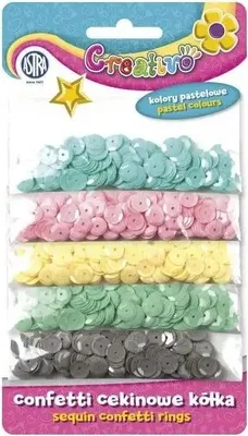Produktbild von Konfetti Pailletten Mix 5 Farben Pastell 335116005
