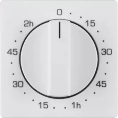 Produktbild von Hager Zentralstück mit Regulierknopf für mechanische Zeitschaltuhr Q.x polarweiß, samt, Selector switch, Weiß, IP20, 1 Stück(e)