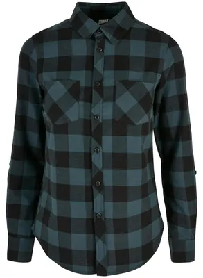 Produktbild von Urban Classics - Hemd Umgekrempelter Umschlag für Damen TN450 (S) (Jasper/Schwarz)
