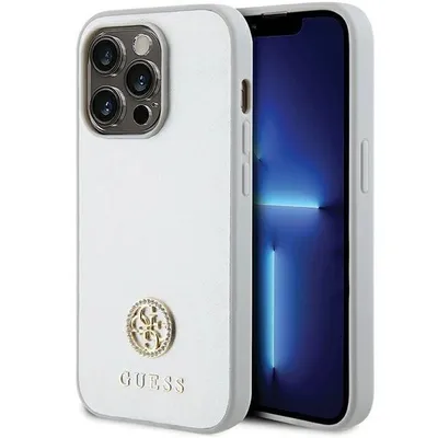 Produktbild von Guess GUHCP15LPS4DGPS iPhone 15 Pro 6.1" silber hardcase Strass Metal Logo Schutzhülle