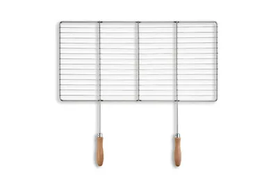 Zdjęcie produktu dla DEOS Ruszt grillowy ze stali nierdzewnej 58,5 × 30 cm z drewnianymi uchwytami