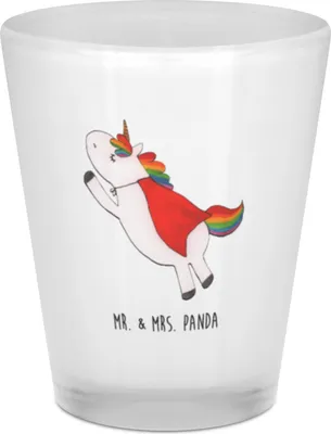 Produktbild von Mr. & Mrs. Panda Schnapsglas Einhorn Geburtstag - Transparent - Geschenk, Einhörner, Shotglas, Freundin, Superheld, Stamper, Unicorn, Likörglas, Geburtstagsgeschenk