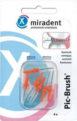Imagen del producto de Cepillos de limpieza de repuesto, color naranja, paquete de 6 unidades