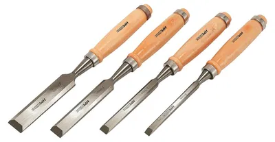 Produktbild von Hm Stechbeitelsatz 4 Tlg, Stemmeisen mit Holzheft, 8-25 Mm