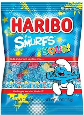 Produktbild von Haribo The Smurfs Sour 113g (USA)