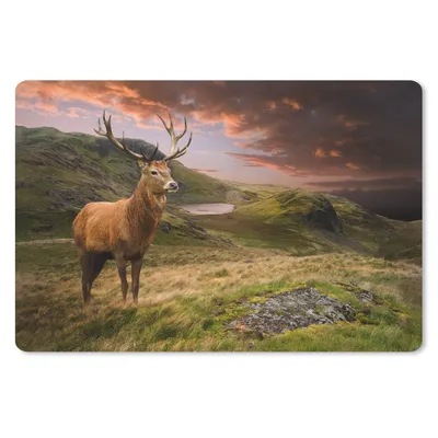 Produktbild von MuchoWow® Mauspad Mousepad Hirsche - Berge - Natur 27x18 cm - Mousepads - Maus Mat - Pad - Mausunterlage - Büroartikel - Desk Matten