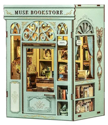 Image de puzzle 3D, dos de livre DIY, Muse Bookstore, Cutebee, 201 pices