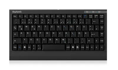 Produktbild von KeySonic ACK-595C+ (DE) Mini-Tastatur, SoftSkin, Combo, schwarz