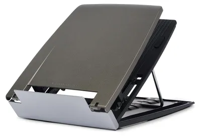 Obrázok produktu pre Nastaviteľný stojan na notebook s držiakom na dokumenty a 6 úrovňami výšky
