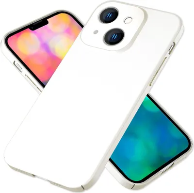 Image de Étui rigide fin pour iPhone 14 Plus, Étui de protection 0,5mm Slim Cover Mobile Mat blanc