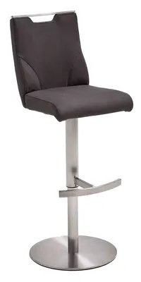 Produktbild von Barhocker - Anthrazit - Kunstlederbezug - höhenverstellbar