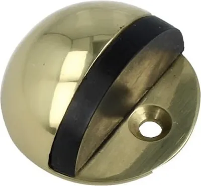 Produktbild von Türstopper Bodentürstopper in diversen Ausführungen Gummi schwarz Türpuffer Metall Wandschutz Gold gebürstet