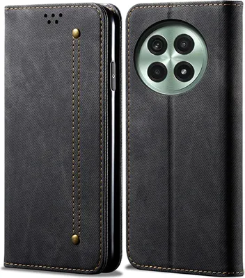 Obrázek produktu pro Pouzdro pro OnePlus 13, Kožené Peněženkové Pouzdro s Magnetickým Uzavíráním a Stojánkem černé