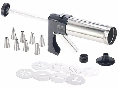 Image de Pistolet à pâtisserie avec disques à biscuits et douilles