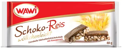 Produktbild von Wawi Schoko-Reis wölkchenleicht Edelvollmilch 40g