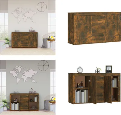 Obrázok produktu pre vidaXL Príborník údený dub 120x36x69 cm materiál na báze dreva - Príborník - Príborníky - Skriňa - Úložná skriňa