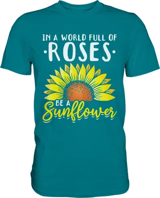 Produktbild von Sonnenblumen Motivation T-Shirt Gärtner Geschenk – Diva Blue / L