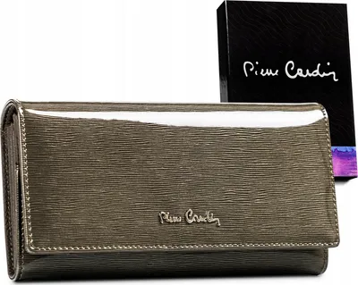 Image de Grand portefeuille femme en cuir verni avec fermeture à bouton-pression - Pierre Cardin, rovicky-21340-0