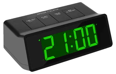 Digitalwecker mit 110 dB Alarm, Schlummerfunktion, grünem LED-Display