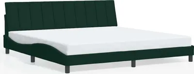 Zdjęcie produktu dla Rama Łóżka Bez Materaca, Hanko, Ciemnozielone, 200X200 Cm, Aksamit Lumarko!