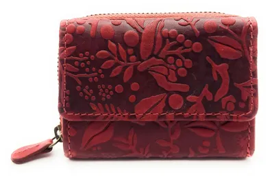 Produktbild von Hill Burry Mini echt Leder Damen Geldbörse Portemonnaie RFID NFC Schutz rot