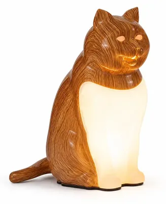 Produktbild von Katzen‑Tischlampe wiederaufladbar USB, Maneki‑Neko Nachtlampe mit Fernbedienung & Touch‑Steuerung, 3 Farbtemperaturen, Augenfreundliche LED‑Lampe für Schlafzimmer